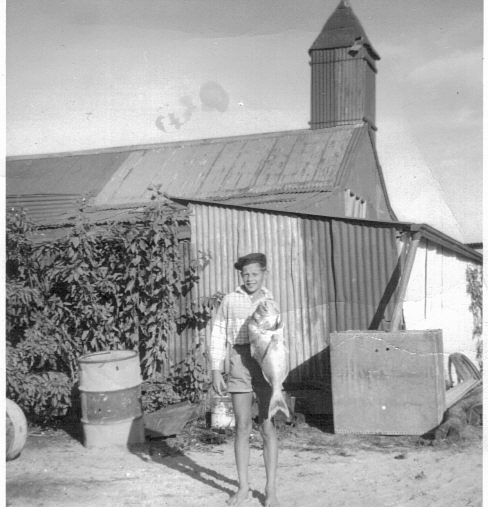 Dirk Harthog Island "1962" next to the shearing shed. Nice pinkie off the beach